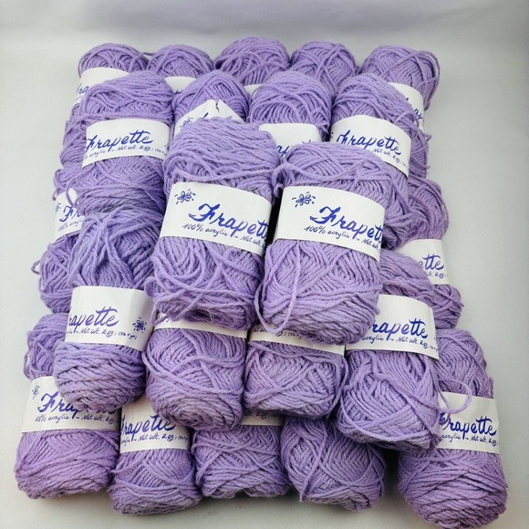 Super‎ Yarn Mart Orchid 25 Skein Lot Lavender Acrylic 2oz. Each Frapette Purple - Picture 1 of 4